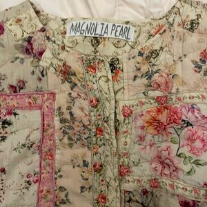 Magnolia Pearl European Cotton Floral Astley Puff Coat in “Loving Mother”